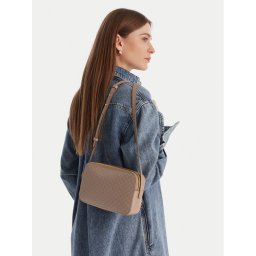 Calvin Klein Дамска чанта Emblem Aop Elongated Camera Bag LV04F3268G Бежов