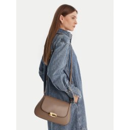 Calvin Klein Дамска чанта Hardware Flap Meidum Crossbody LV04F3401G Бежов