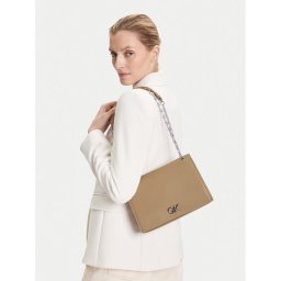 Calvin Klein Дамска чанта Ck Medium Conv Chain Bag K60K612810 Бежов