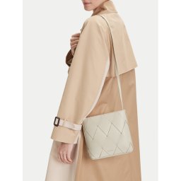 Calvin Klein Дамска чанта Ck Woven Square Crossbody K60K612991 Кремав