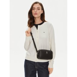 Tommy Hilfiger Дамска чанта Th Emblem Camera Bag AW0AW15179 Черен