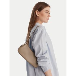 Calvin Klein Дамска чанта Emblem Aop Small Shoulder Bag LV04F3324G Бежов