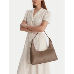 Calvin Klein Дамска чанта Emblem Hw Lthr Shoulder Bag LV04F3262G Бежов