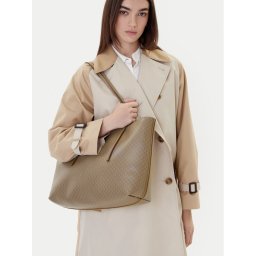 Calvin Klein Дамска чанта Emblem Aop Tote W/ Pouch LV04F3266G Бежов