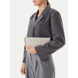 Calvin Klein Jeans Дамска чанта Rouched Zip Top Bag LV04K3090G Кремав