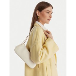 Calvin Klein Дамска чанта Emblem Aop Small Shoulder Bag LV04F3324G Екрю