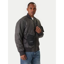 Calvin Klein Мъжка чантичка Bold Logo Nylon Slim Reporter LV04D3231G Черен