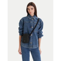 Calvin Klein Мъжка чантичка Embossed Woven Slim Reporter LV04D3221G Черен