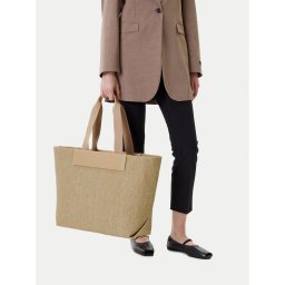 Calvin Klein Дамска чанта Ck Raffia Large Shopper K60K613025 Бежов
