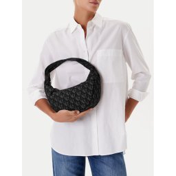 Calvin Klein Дамска чанта Ckj Monogram Pinched Medium Shou LV04F3206G Черен