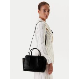 Calvin Klein Дамска чанта Carryall Mini Leather Tote Bag LV04F3034G Черен