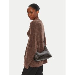 Calvin Klein Дамска чанта Emblem Aop Conv Shoulder Bag LV04F3298G Черен