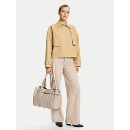 Calvin Klein Дамска чанта Buckle Medium Tote LV04F3294G Екрю