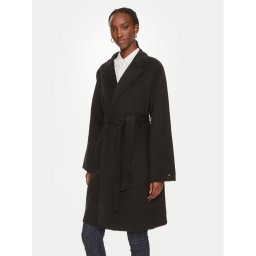 Tommy Hilfiger Вълнено палто WW0WW43603 Черен Regular Fit