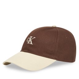 Шапка с козирка Calvin Klein Monogram Emb Colorblock Baseball LV04G5000G Кафяв