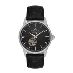 Daniel Klein DK.1.14285-2 – мъжки часовник, автоматичен, 41.5 mm, скелетон, 5 ATM, черна кожа