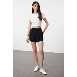 Trendyol Black Piping Detailed Mini Shorts & Bermuda