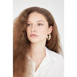 DEFACTO Women's Hoop Gold Earrings