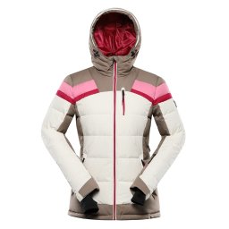 Women's down ski jacket with ptx membrane ALPINE PRO FERERA creme