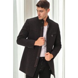PLT8369 DEWBERRY COAT-PATTERNED BLACK-2