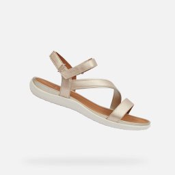 Gold women's sandals Geox Vega - Women's