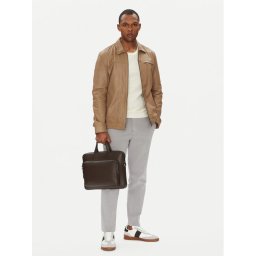 Calvin Klein Чанта за лаптоп Micro Pebble Slim Briefcase 36 LV04D3012G Кафяв