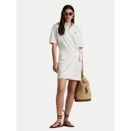 Polo Ralph Lauren Ежедневна рокля 211A88516002 Бял Straight Fit