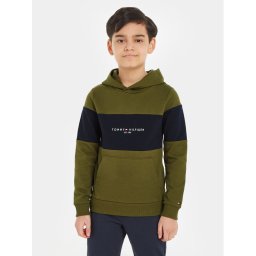 Tommy Hilfiger Суитшърт Essential Colorblock KB0KB08385 S Зелен Regular Fit
