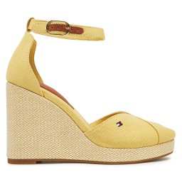 Обувки Tommy Hilfiger Flag High Wedge Espad Closed Toe FW0FW08494 Жълт