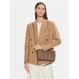 Calvin Klein Дамска чанта Line Quilt Shoulder Bag K60K612787 Кафяв