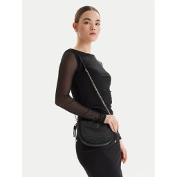 Guess Дамска чанта Elsie Mini HWSR96 50750 Черен