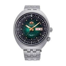 Orient RA-AA0E02E – мъжки часовник, автоматичен, 44 mm, зелен, карта на света, 20 ATM