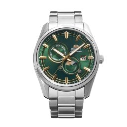 Orient RA-AK0314E – мъжки часовник, автоматичен, 41.5 mm, зелен, сапфир, ден/дата, слънце/луна