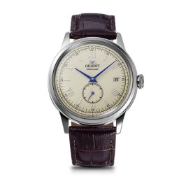 Orient RA-AP0105Y – мъжки часовник, автоматичен, 38.4 mm, бежов, кожа, дата, секундарник