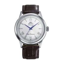 Orient RA-BB0002S – мъжки часовник, автоматичен, 38.4 mm, бял циферблат, кожа, класически
