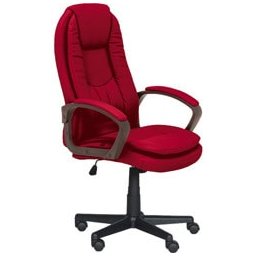 Офис стол Carmen 6682-1, до 120кг, еко кожа, полипропиленова база, Tilt tension механизъм, коригиране височина, регулируем люлеещ механизъм, газов амортисьор, полипропиленови колелца за мека настилка, бордо