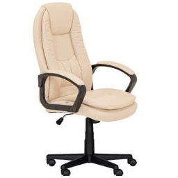 Офис стол Carmen 6682-1, до 120кг, еко кожа, полипропиленова база, Tilt tension механизъм, коригиране височина, регулируем люлеещ механизъм, газов амортисьор, полипропиленови колелца за мека настилка, крем