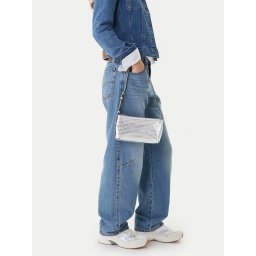 Дамска чанта Tommy Jeans Tjw Must Metallic Shoulder Bag AW0AW18009 Сребрист