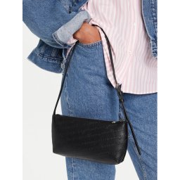 Tommy Jeans Дамска чанта Tjw Must Aop Shoulder Bag AW0AW17867 Черен