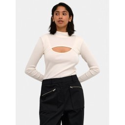 Karen by Simonsen Блуза Mandarina 10104770 Екрю Regular Fit