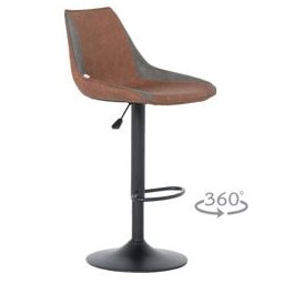 Бар стол Carmen GROVE, до 120кг, еко кожа, метална база, прахово боядисан, червен