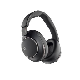 Конферентни слушалки Poly Voyager Surround 80 UC, безжични, 10 шумопотискащи микрофона, 40mm говорители, възглавнички от изкуствена кожа, до 24 часа време на работа, Bluetooth, черни