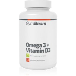 GymBeam Omega 3 + Vitamin D3 капсули с есенциални мастни киселини 126 гр.
