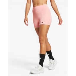 ADIDAS Optimé 4-Inch Raw Cut Hem Leggings Pink