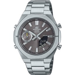 Casio ECB-S10D-8AEF – мъжки часовник, Edifice Bluetooth, слънчева енергия, сапфир, 100 м, сив