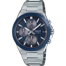 Casio EFS-S650D-2AEF – мъжки часовник, Edifice Premium, слънчева енергия, сапфир, 100 м, син