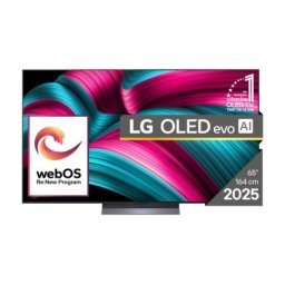 Телевизор LG OLED65C51LA, 65" UHD OLED evo, 4K (3840 x 2160), DVB-C/T2/S2, Full Cinema Screnn, Alpha 9 AI 4K Gen8, 120Hz Native (VRR 144Hz), ThinQ AI, HDR10, VRR, NVIDIA G-SYNC, AMD FreeSync, Dolby Vision, Dolby Atmos, Wi-Fi 6, Bluetooth, HDMI, USB, Airpl