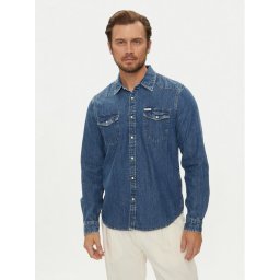 Guess Jeans дънкова риза M4YH55 D5EI1 Тъмносин Slim Fit