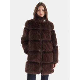 Patrizia Pepe Кожено палто 2O0175 E077 B857 Кафяв Regular Fit