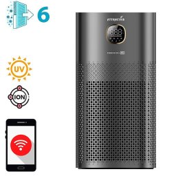 Пречиствател за въздух Oberon 520 WiFi, Цвят Тъмно сив